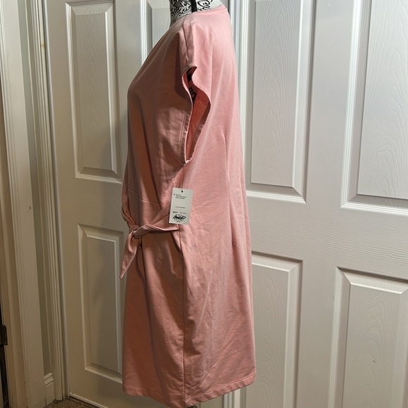 Nine West Side Tie T Shirt Dress XL Light Pink - Picture 3 of 6